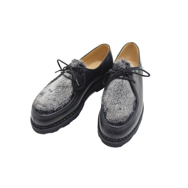 【新品訳あり】 パラブーツ ミカエル ミンクファー メンズ チロリアン シューズ ブラック Paraboot Michael Vison 150217 Noir ノアール Black〔FL〕 【1306712381】(47432円)