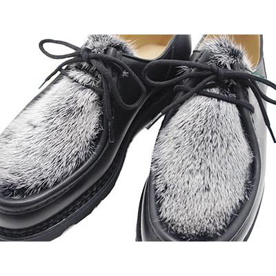【新品訳あり】 パラブーツ ミカエル ミンクファー メンズ チロリアン シューズ ブラック Paraboot Michael Vison 150217 Noir ノアール Black〔FL〕 【1306712381】(47432円)