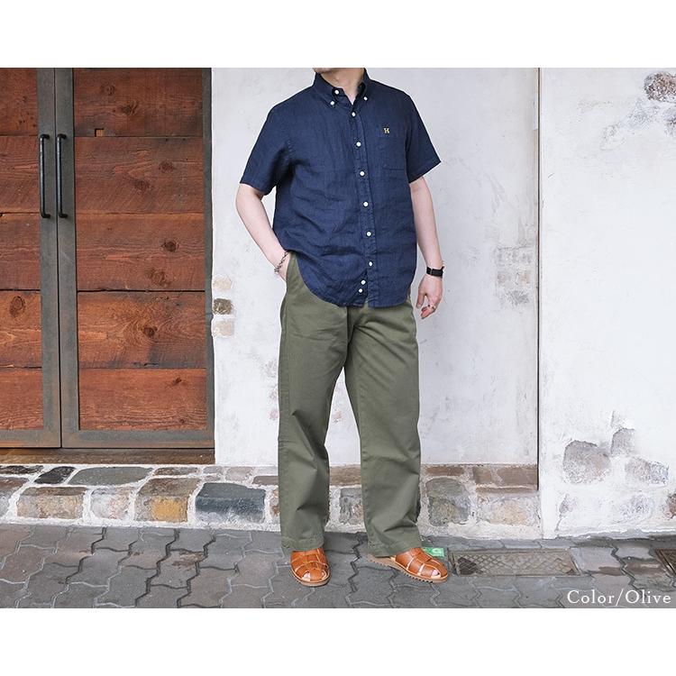 RICCARDO METHA リカルドメッサ 1TUCK WIDE TROUSERS 1タック ワイド トラウザーズ メンズ チノ コットン イタリア製 〔FL〕｜tigers-brothers｜04