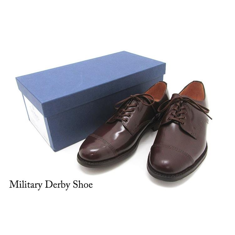 SANDERS サンダース Military Derby Shoe ミリタリー ダービー シュー 1128R バーガンディー メンズ ストレートチップ キャップトゥ  シューズ〔FL〕｜tigers-brothers｜02