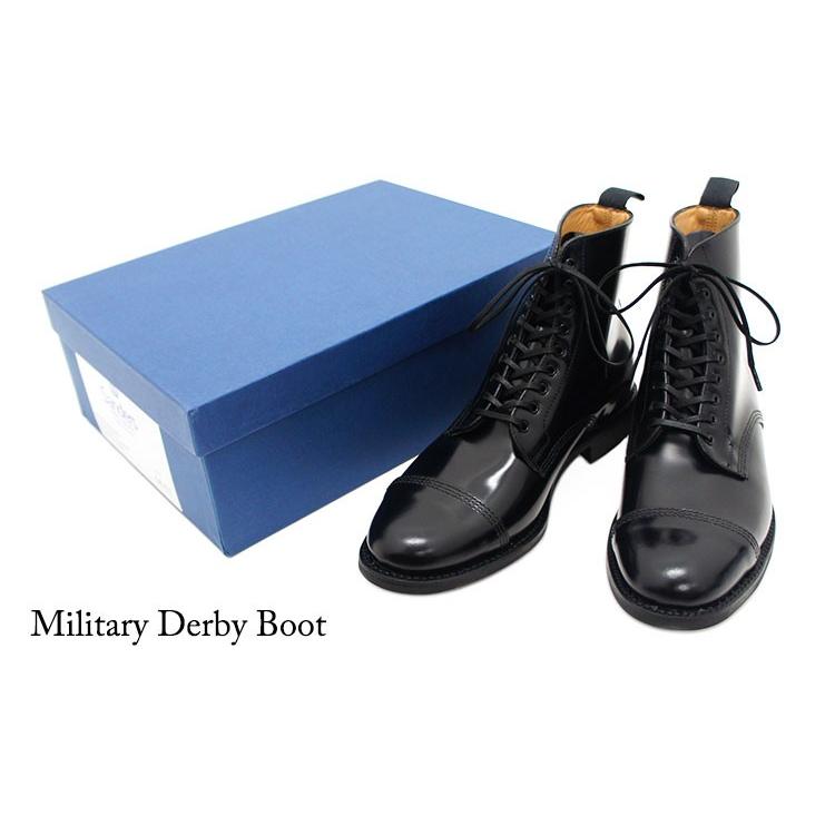 SANDERS サンダース Military Derby Boot ミリタリー ダービー ブーツ 1595B ブラック メンズ ストレート