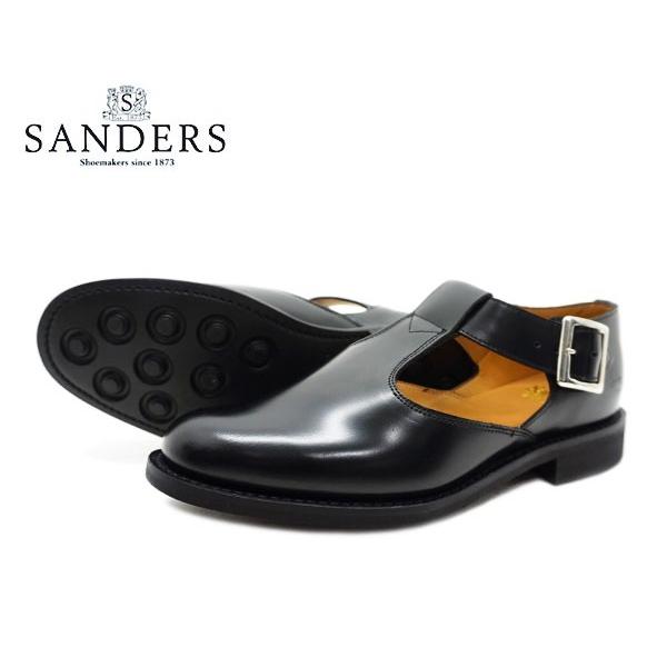 SANDERS サンダース レディース ミリタリー サンダル Military Sandal 1683B ブラック BLACK 〔FL