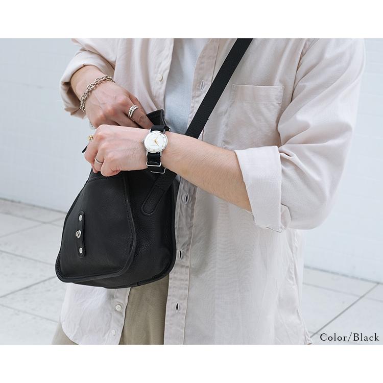 SLOW スロウ fino cartridge shoulder bag Mサイズ フィノ カートリッジ ショルダーバッグ 306S41K 栃木レザー ブラック ブラウン ユニセックス｜tigers-brothers｜04