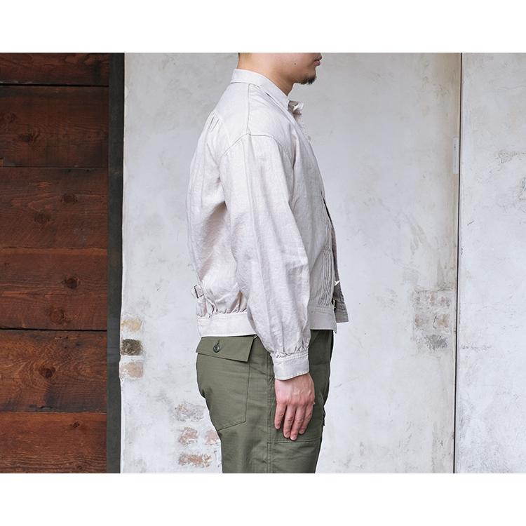 The 2 Monkeys ザトゥーモンキーズ French Work Blouse フレンチワークブラウス TM01444 リネン 麻 メンズ 〔FL〕｜tigers-brothers｜06