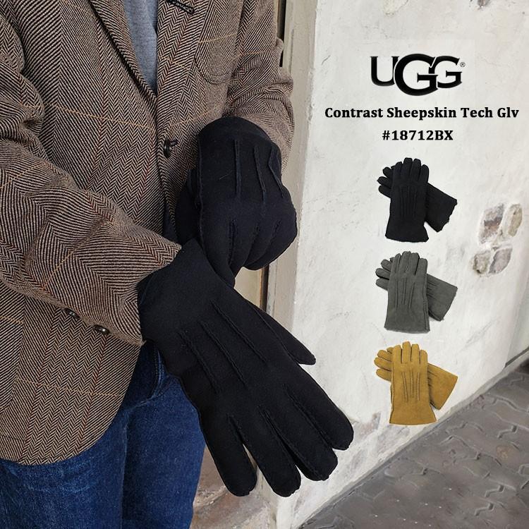 Ugg アグ シープスキン グローブ 手袋 bx メンズ M L ブラック グレー ベージュ Tb Ugg bx Flisco Byタイガース ブラザース 通販 Yahoo ショッピング