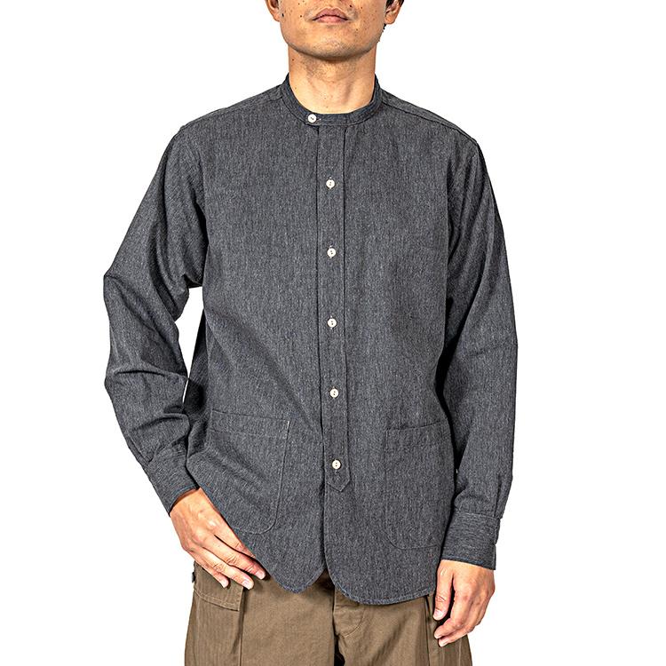 WORKERS ワーカーズ Band Collar Shirt バンドカラーシャツ コットン