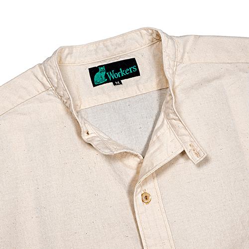 WORKERS ワーカーズ Band Collar Shirt バンドカラーシャツ コットン