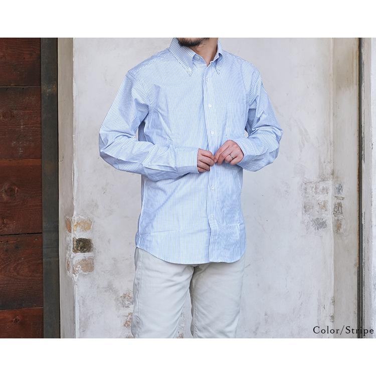 Workers ワーカーズ Modified Button Down Shirt モディファイド ボタンダウンシャツ ストライプ チェック コットン メンズ 〔FL〕｜tigers-brothers｜03