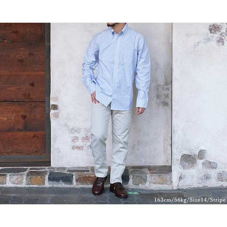 Workers ワーカーズ Modified Button Down Shirt モディファイド ボタンダウンシャツ ストライプ チェック コットン メンズ 〔FL〕｜tigers-brothers｜02