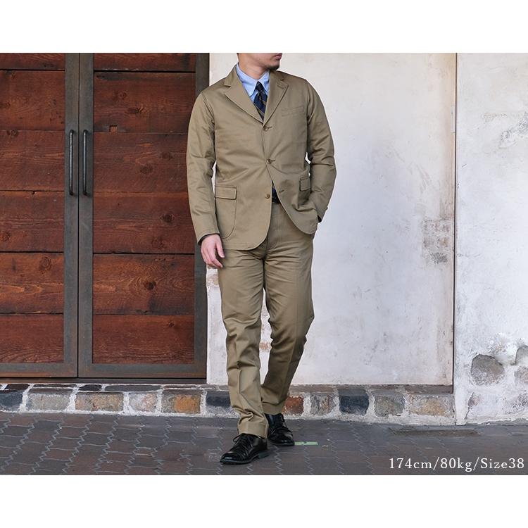 Workers ワーカーズ IVY BLAZER アイビーブレザー 8.2 oz Flat Chino Khaki チノクロス カーキ コットン 日本製 メンズ 〔FL〕｜tigers-brothers｜02