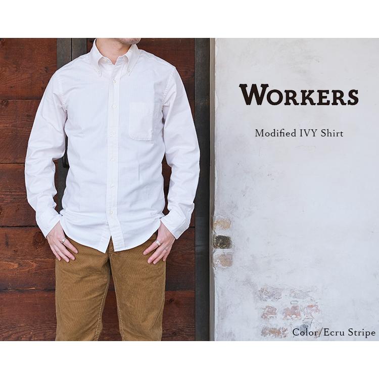 Workers ワーカーズ Modified IVY Shirt モディファイド アイビーシャツ ボタンダウン ストライプ チェック コットン メンズ  〔FL〕