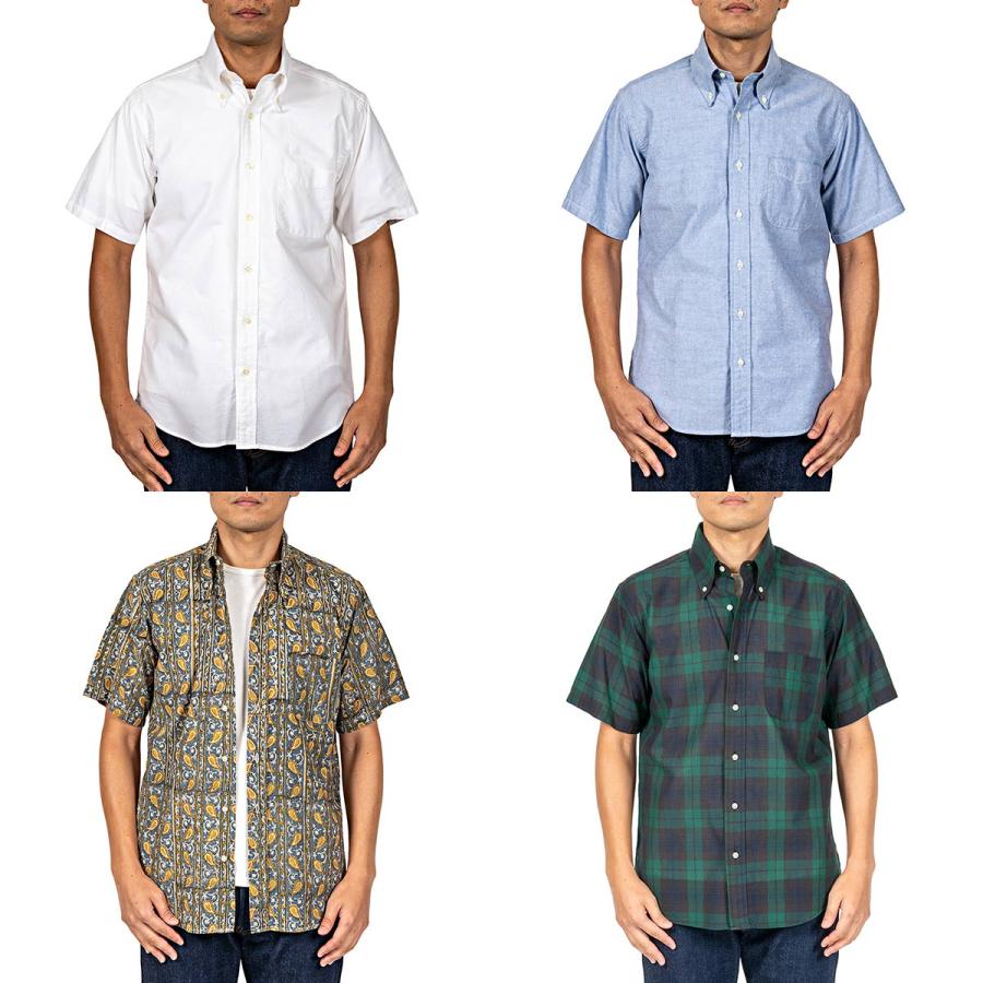 Workers ワーカーズ Modified Short Sleeve BD モディファイド ショートスリーブ ボタンダウンシャツ コットン 半袖 日本製 メンズ 〔FL〕の画像