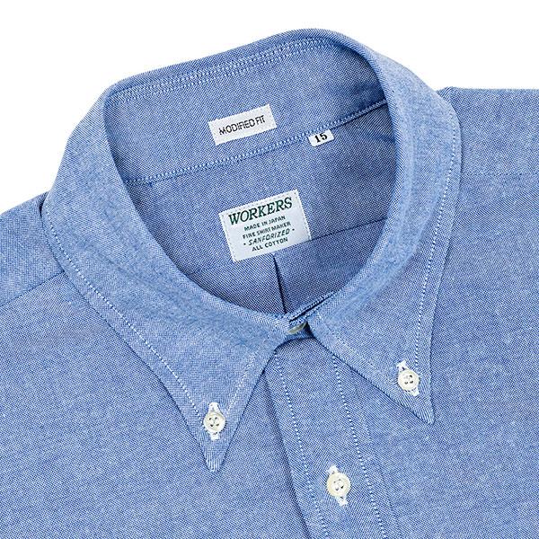 Workers ワーカーズ Modified Short Sleeve BD モディファイド ショートスリーブ ボタンダウンシャツ コットン 半袖 日本製 メンズ 〔FL〕の画像