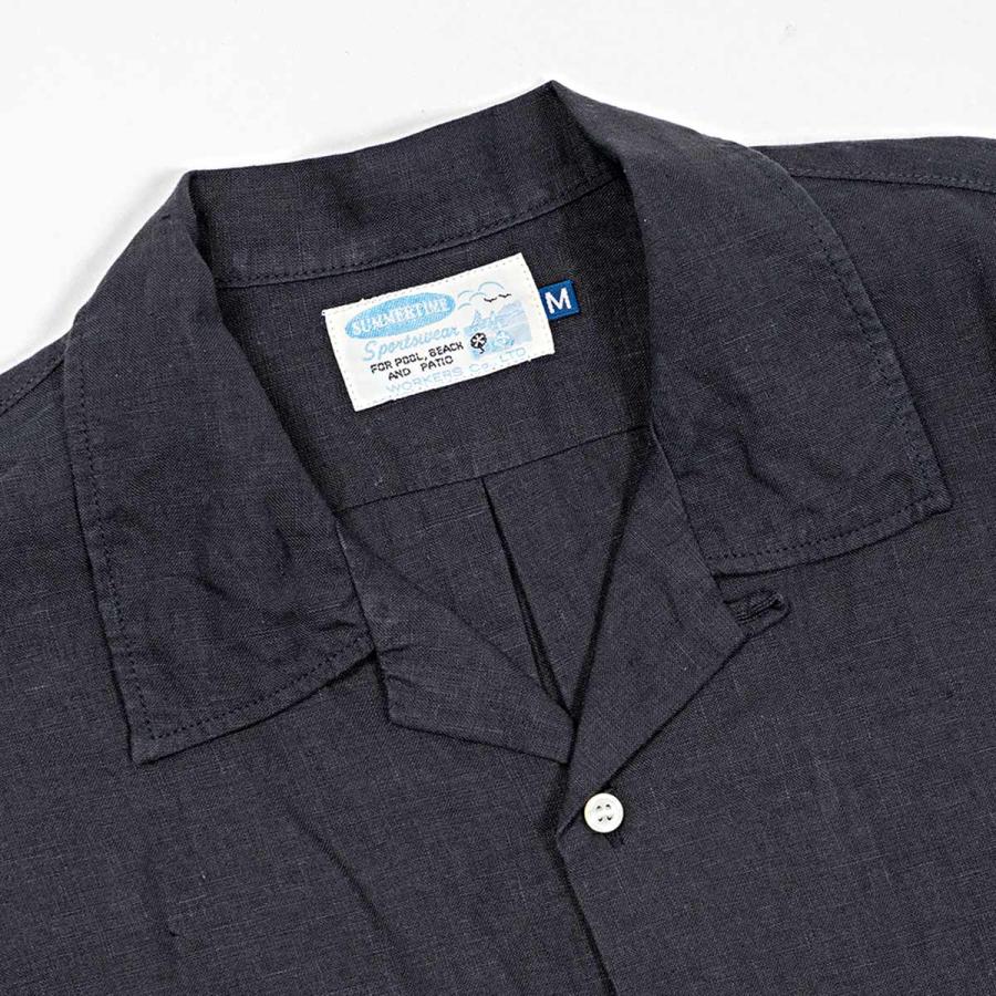 WORKERS ワーカーズ Open Collar Shirt オープンカラーシャツ リネン