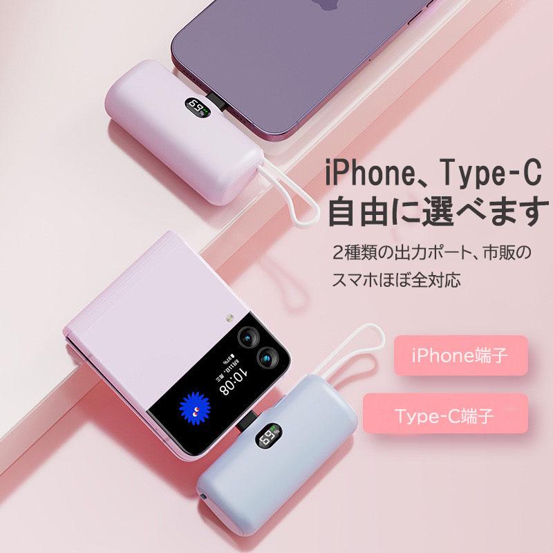 【数量限定価格】モバイルバッテリー 急速充電　iphone15対応　6000mAh  デジタル残量表示 ミニ 小型 軽量 持ち運び便利 USB Type-C iphone / Android対応｜tigershop｜09