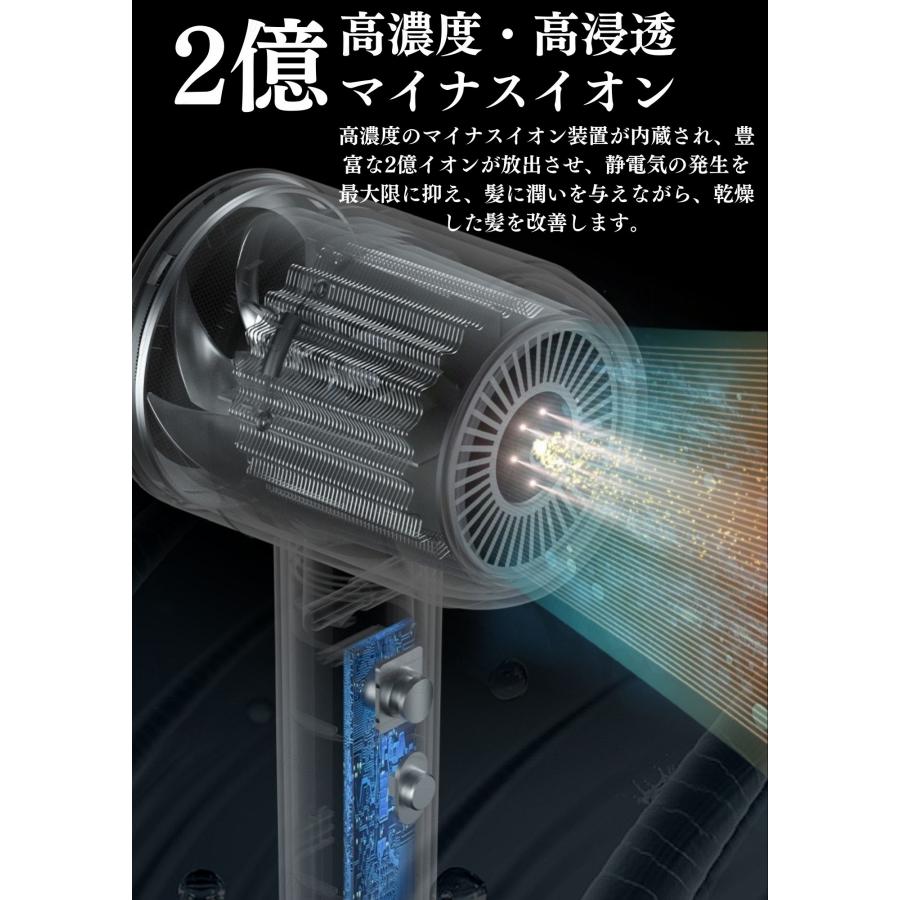 ドライヤー ヘアドライヤー  速乾 大風量  恒温 超軽量  静音 冷熱温風 4段階調節可能  マイナスイオン 過熱防止 高級 サロン 美髪 2種類ノズル付き｜tigershop｜13