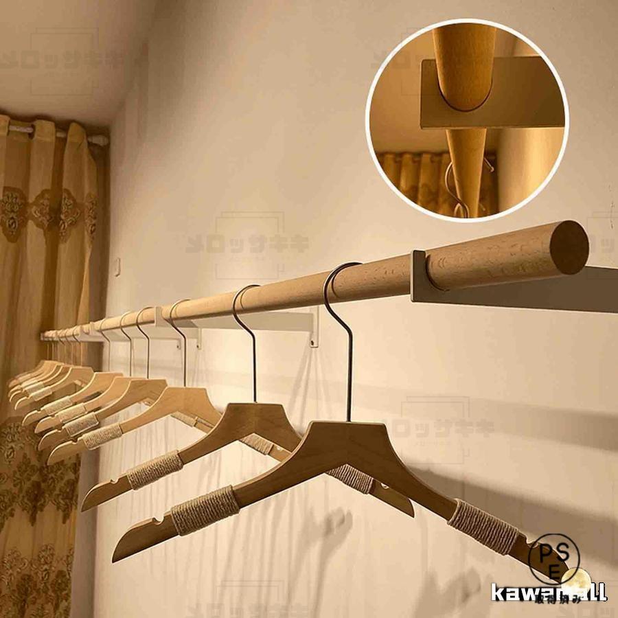 木製の洋服ラック壁掛けハンガーレール衣料品店のディスプレイ用の強力な壁ハンガー洋服のポール（Yahoo!・tiger sunストア）