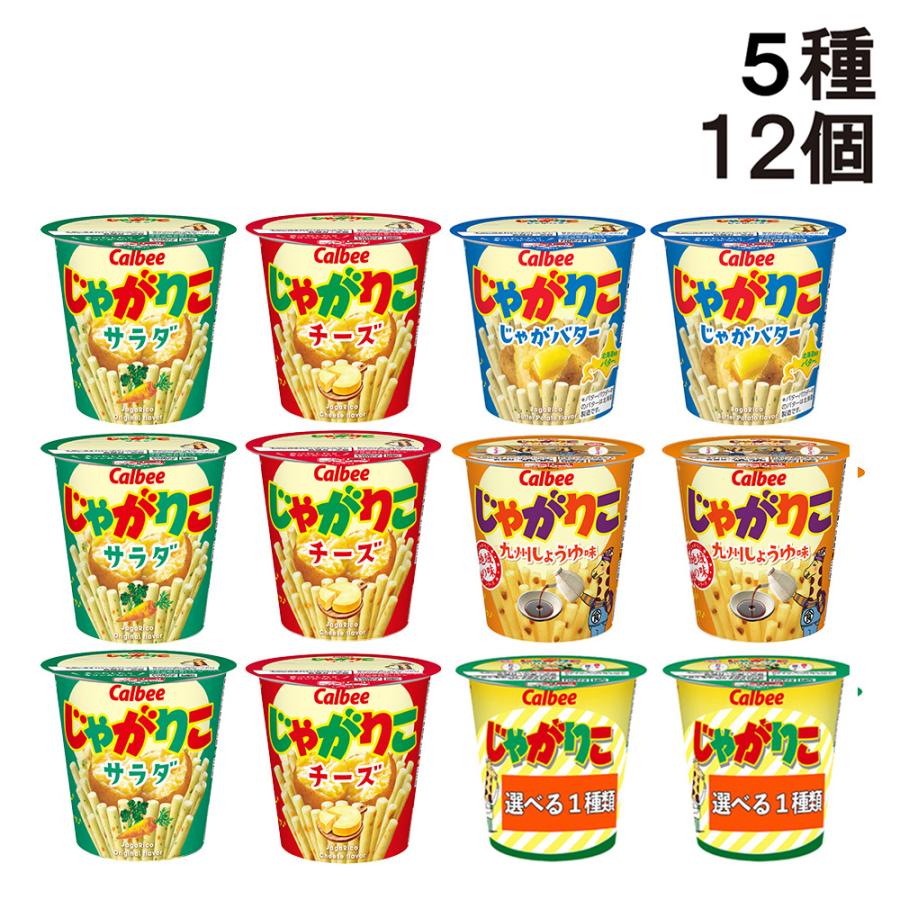 カルビー（Calbee） じゃがりこ 5種 食べ比べ 計12個 詰め合わせ