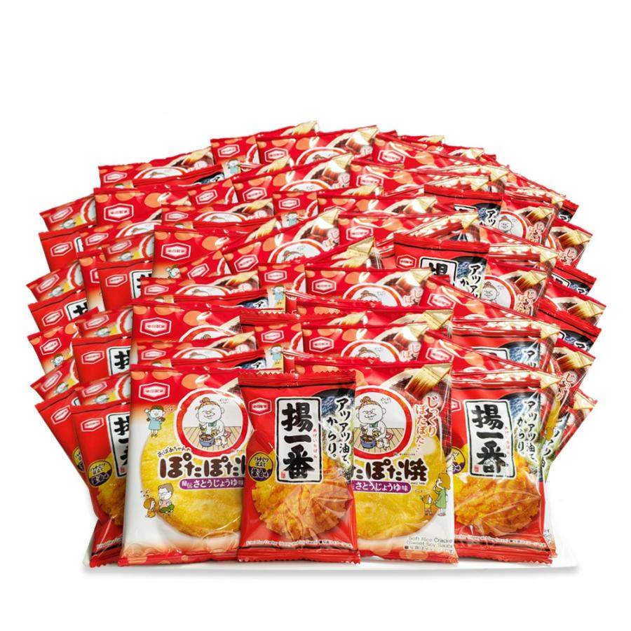 亀田製菓 ミニ せんべい 個包装 おつまみ 詰め合わせ アソート セット 2種 計100個（ ぽたぽた焼 揚一番 ）（Yahoo!・TIGTIG ヤフー店）