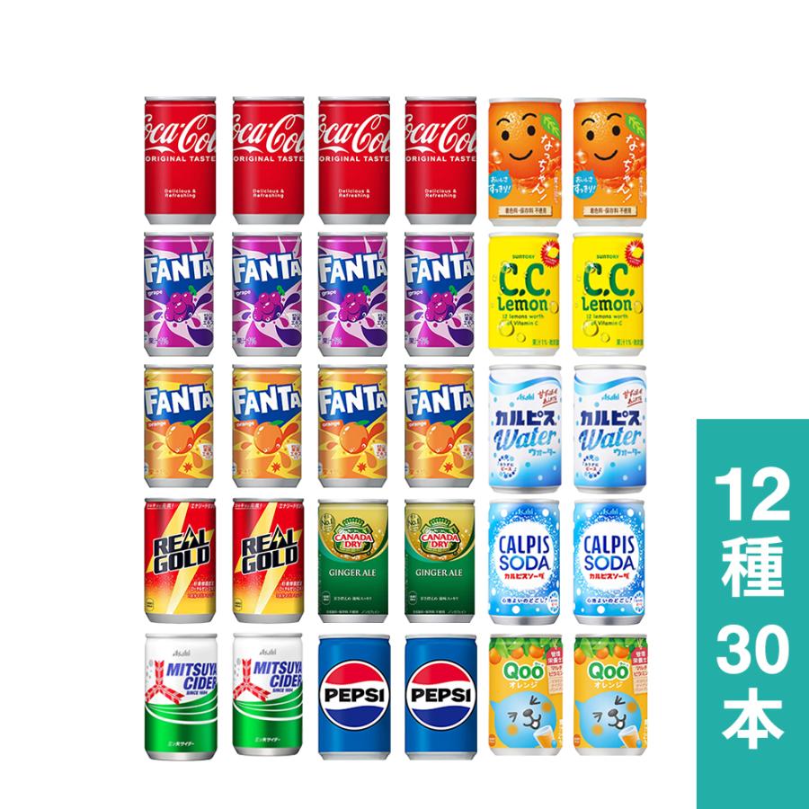 コカ・コーラ 炭酸飲料 缶ジュース ミニ缶 160ml 12種 計30本