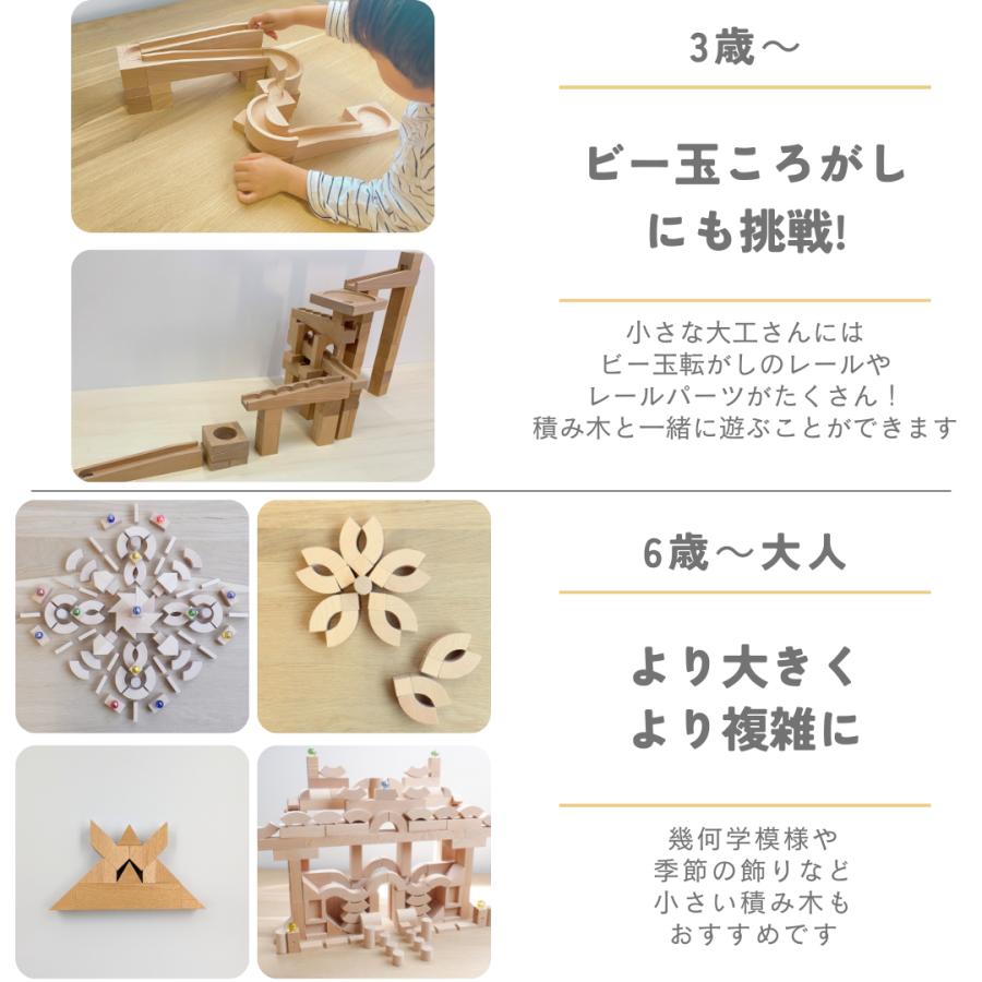 送料無料】 小さな大工さん 40-9 積み木とビー玉転がしが入ったセット