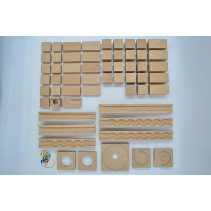 小さな大工さん うずまきセット 積み木 ビー玉ころがし 日本製