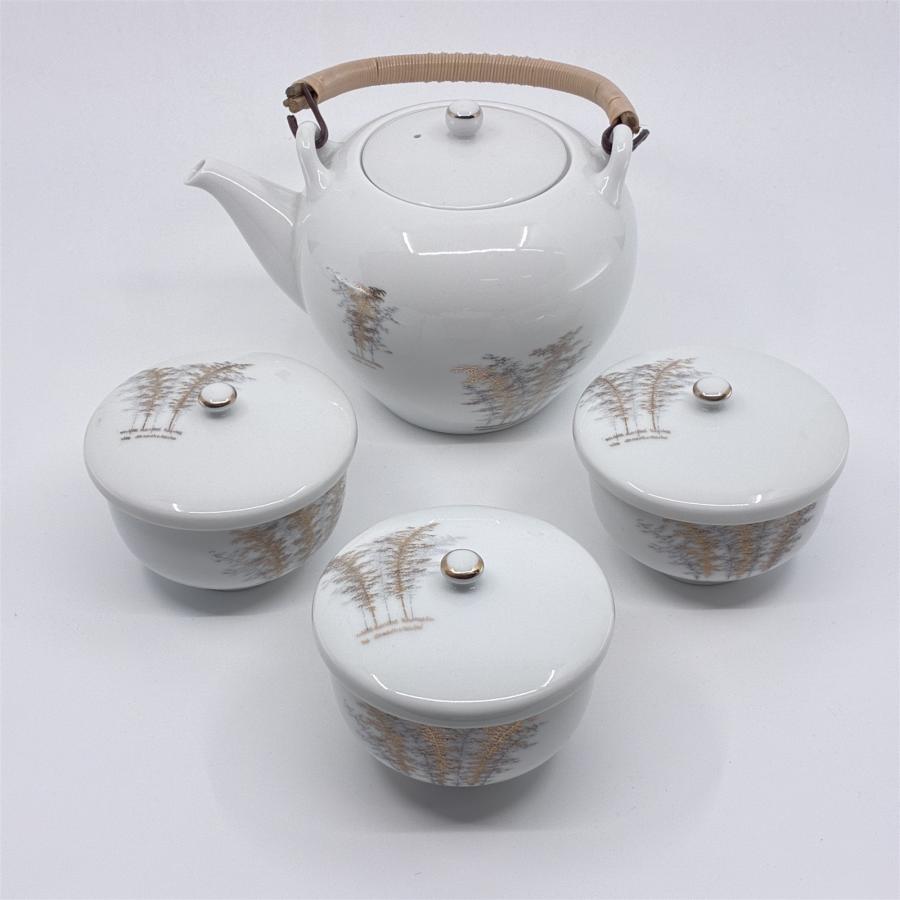 2300 深川製磁　茶器セット　急須1客　湯呑蓋付5客 深川製磁の茶器セット 2300 深川製磁 茶器セット 急須1客 湯呑蓋付5客