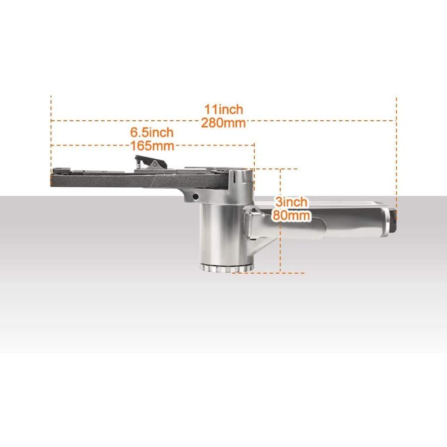 エアーベルトサンダー 10mm 360度角度調整可 替えベルト 15本付 サンディング用 エアベルトサンダー｜tiivadirect｜07