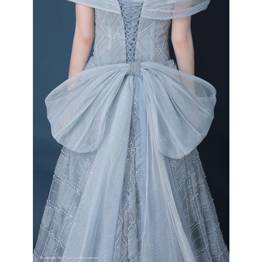 【取り寄せ商品】couturean クチュールアン 高級 ベアトップ ビジュー チェック ビジューチェーン シアー バストカット バースデー Aライン ロング キャバドレスの画像
