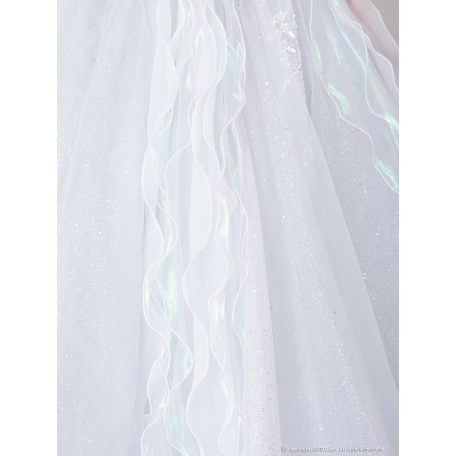 【取り寄せ商品】couturean クチュールアン 高級 肩あき ビジュー パール ラメチュール オーガンジー バースデー Aラインロングドレスの画像