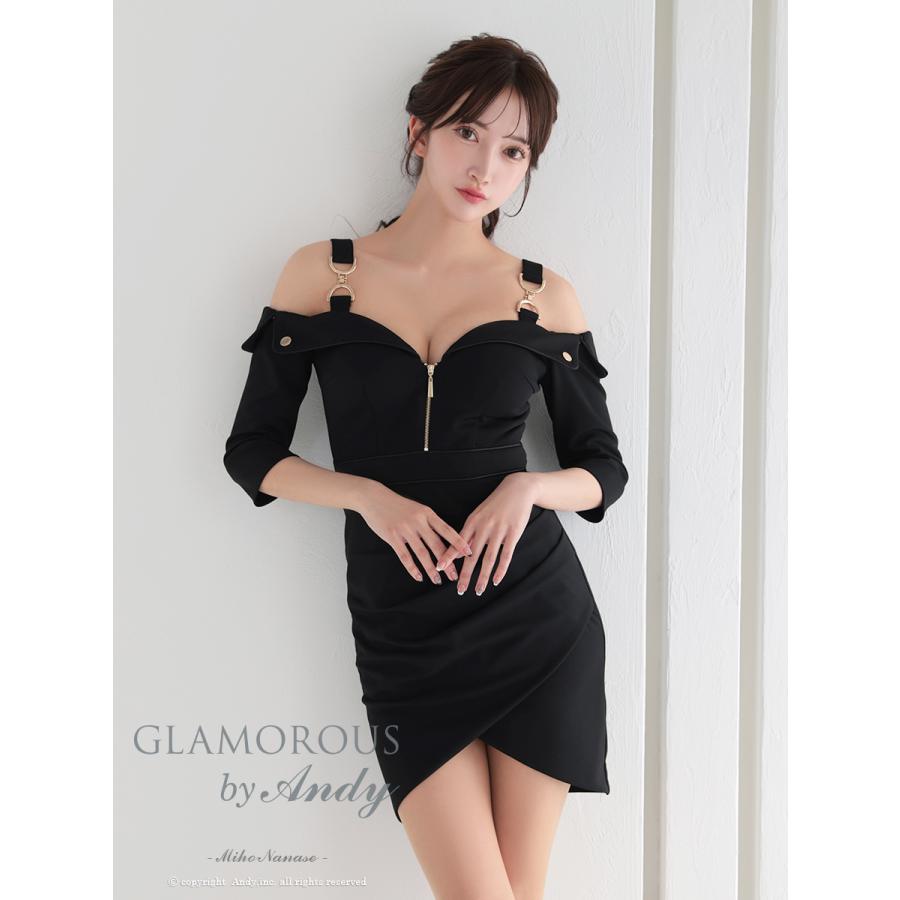 Andy glamorous Mサイズ オフショルダー ブラック タイトドレス XSサイズあり【Andy GLAMOROUS/アンディグラマラス】オフショルダー