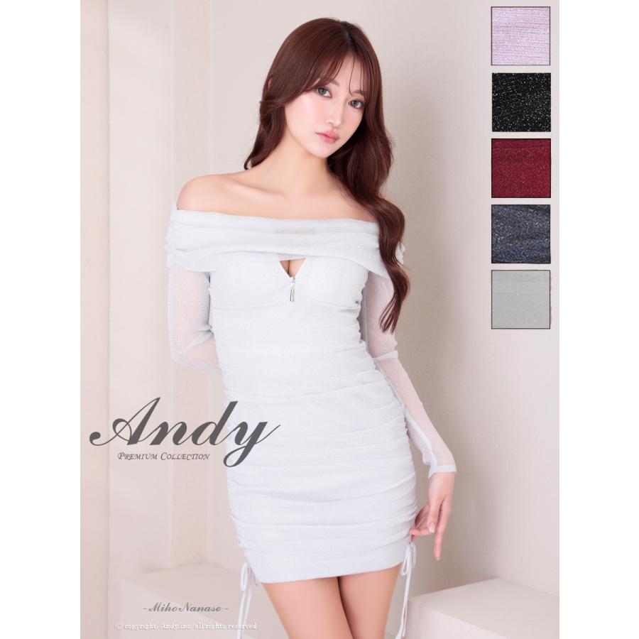 取り寄せ商品】ANDY GLAMOROUS オフショルダー 長袖 袖あり ワンカラー