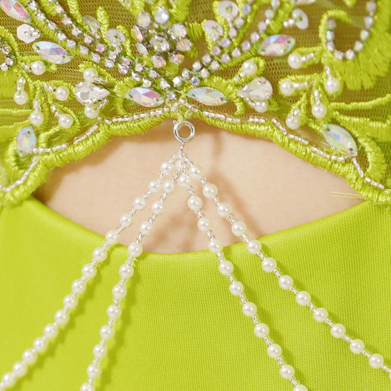 【取り寄せ商品】Angel-R エンジェルアール キャバドレス ビジュー フラワー刺繍 パール チェーン キャミ セクシー タイト ミニドレス