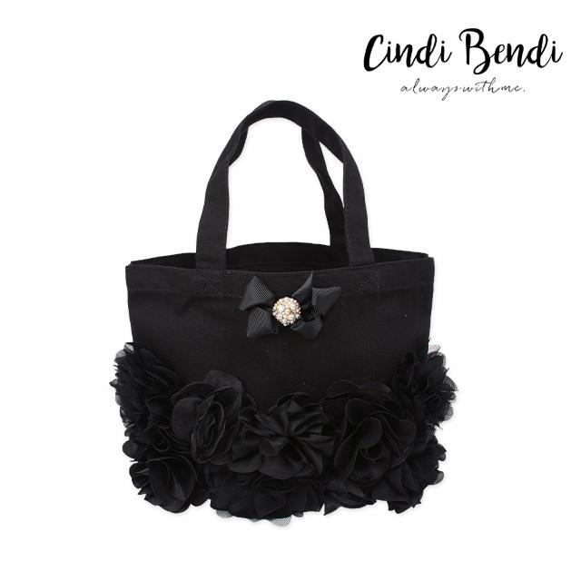 取り寄せ商品】 CINDIBENDI フラワー エコバック ブラック 