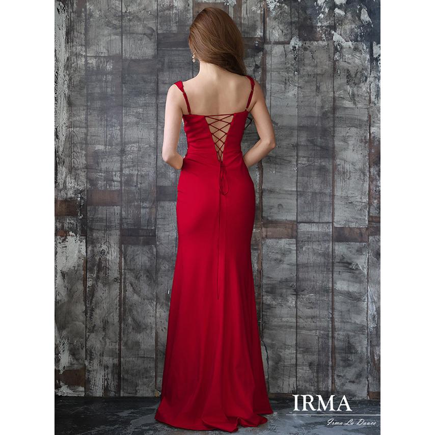 取り寄せ商品】 キャバドレス ロング ロングドレス 赤 IRMA ビジュー 
