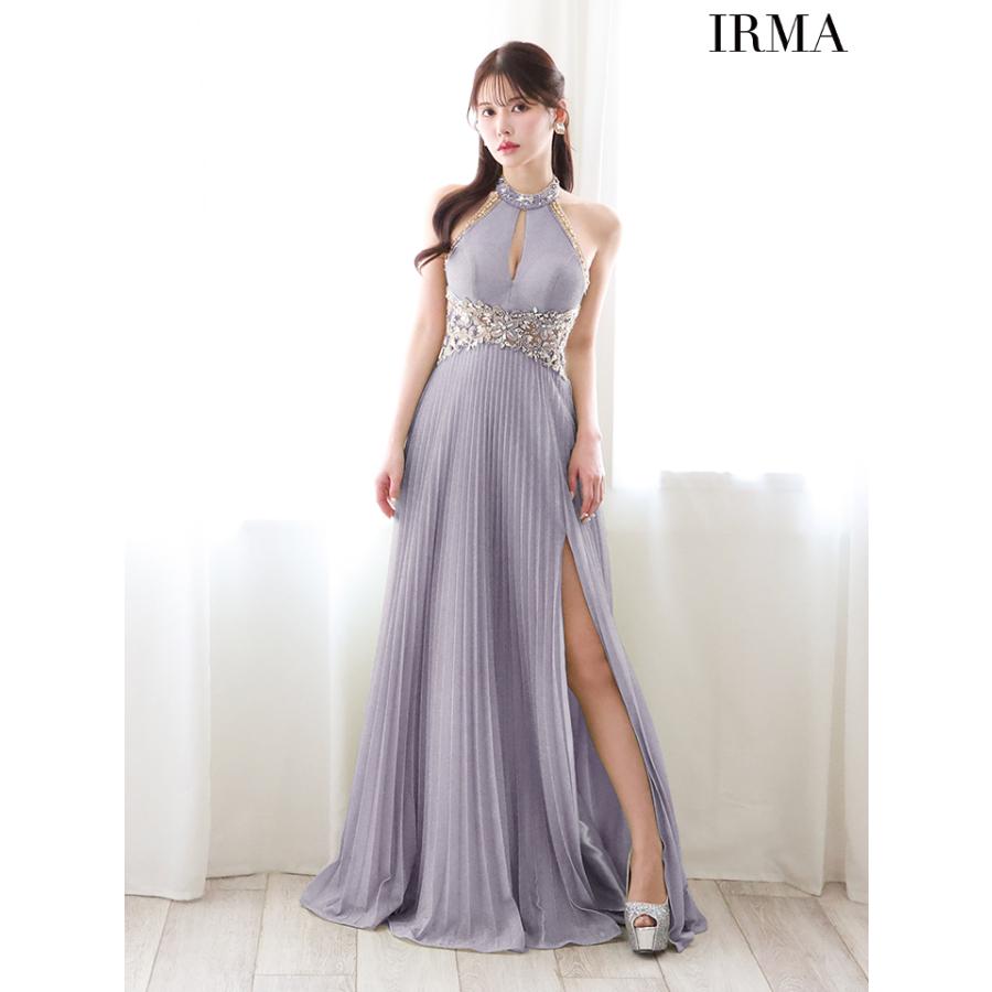 【即日発送】IRMA イルマ キャバドレス 高級 ホルターネック ビジュー スリット Aライン ロングドレスの画像
