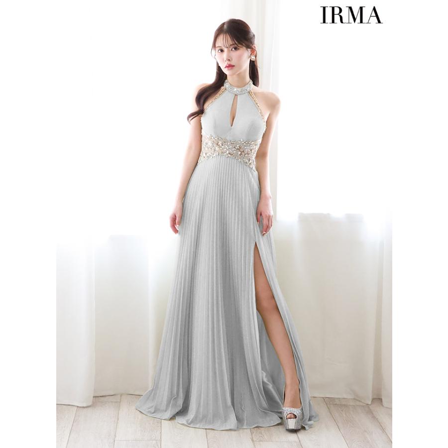 【即日発送】IRMA イルマ キャバドレス 高級 ホルターネック ビジュー スリット Aライン ロングドレスの画像