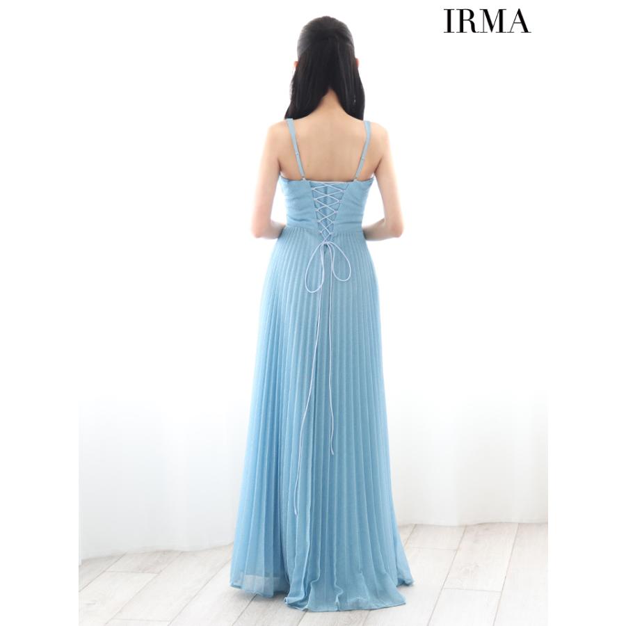 【即日発送】IRMA イルマ キャバドレス ミニ 高級 キャミソール ビジュー ラメ くびれ バストカット ウエストベルト スリット Aライン ロングドレスの画像