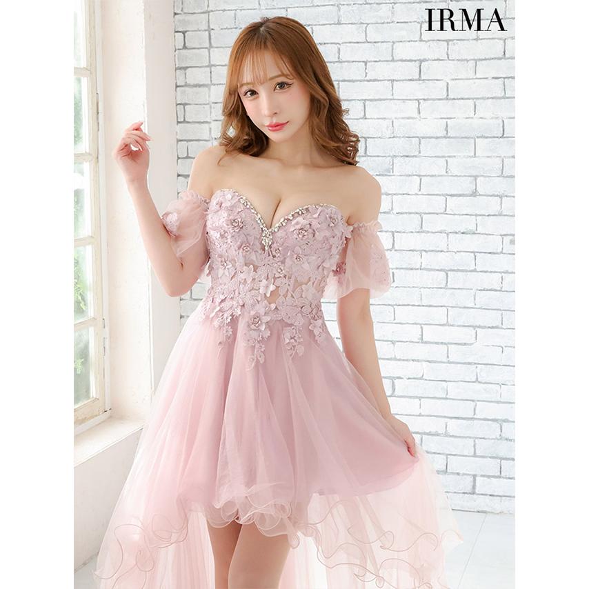 取り寄せ商品】IRMA イルマ キャバドレス 高級 花柄 オフショルダー