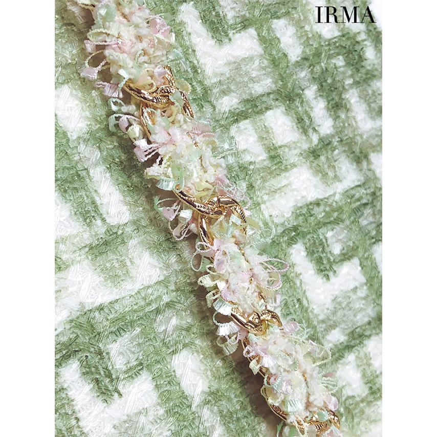 【取り寄せ商品】IRMA イルマ キャバドレス ミニ ツイード ペプラム セクシー キャミ タイト ミニドレス 送料無料の画像