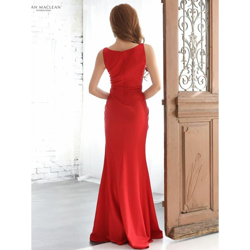 JEAN MACLEAN タックデザイン ロングドレス Sサイズ