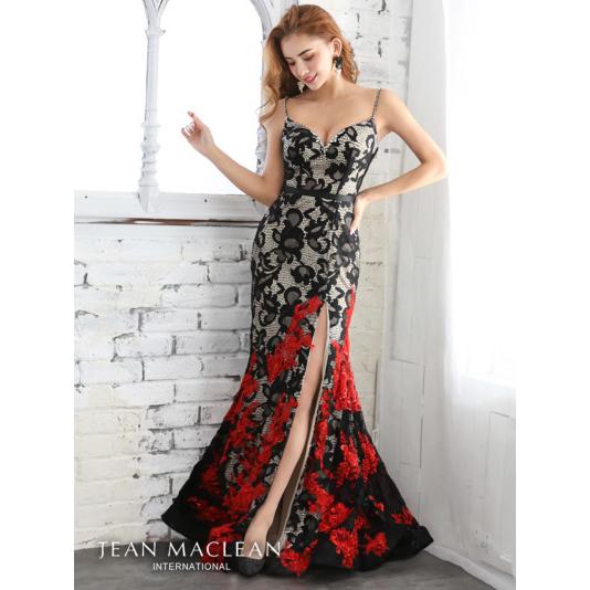JEAN MACLEAN ジャンマクレーン ケミカルレースマーメイドロングドレス