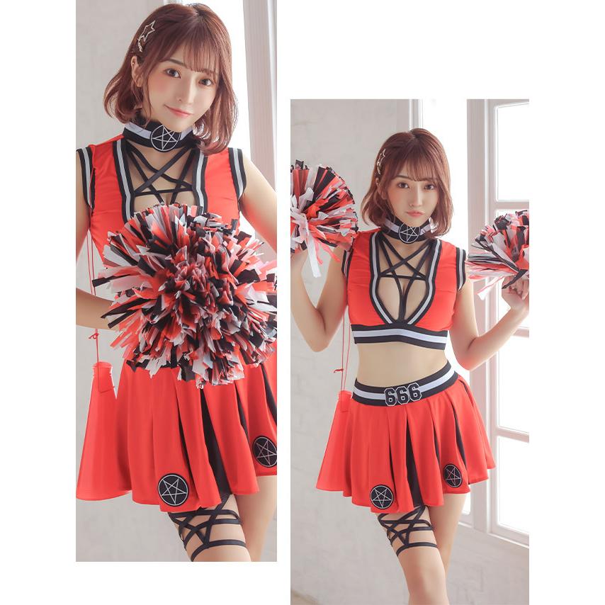 Tika コスプレ 衣装 チアガール ポンポン セクシー ユニフォーム Tika コスプレ 衣装 チアガール ポンポン セクシー ユニフォーム