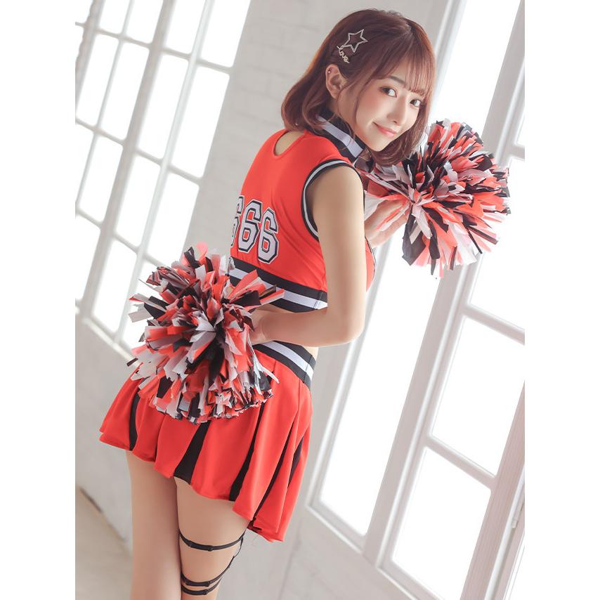Tika コスプレ 衣装 チアガール ポンポン セクシー ユニフォーム Tika コスプレ 衣装 チアガール ポンポン セクシー ユニフォーム