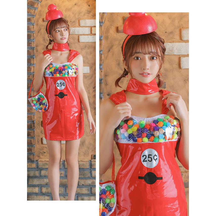 Tika コスプレ 衣装 メイド ウェイトレス バブルガム お菓子
