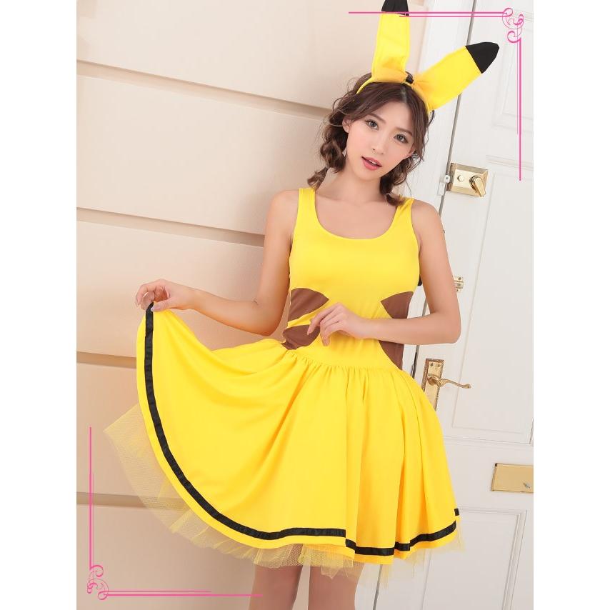 コスプレ 衣装 コスプレ衣装 安い 通販 ミニ Tika ティカ 2set ピカチュウ フリフリ ワンピ ス コスチュームセット ワンピース カチューシャ イエロー Sサイズ La Hwpk704 ドレスショップ Tika 通販 Yahoo ショッピング