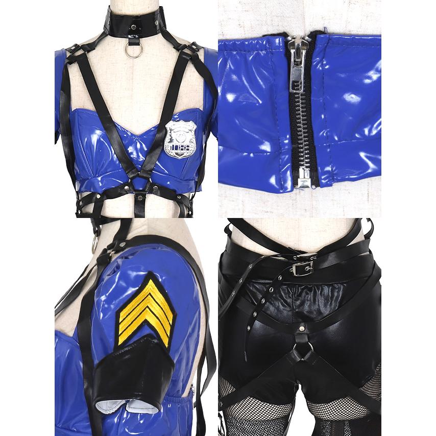 Tika ポリス 警察 コスプレ セット Tika ポリス 警察官 コスプレセット エナメル 7点セット 帽子
