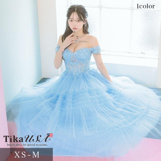 Tika]ロングバースデードレス Tikaバースデードレス 刺繍レース