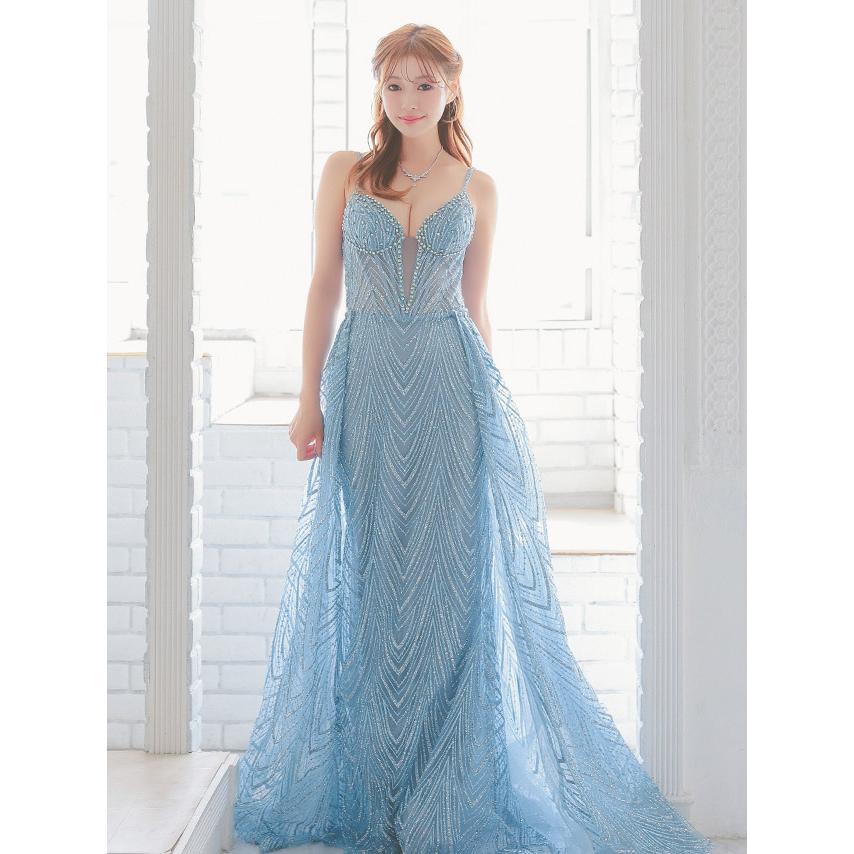 Tika 高級 キャバドレス ハートカット キャミソール ラメ刺繍