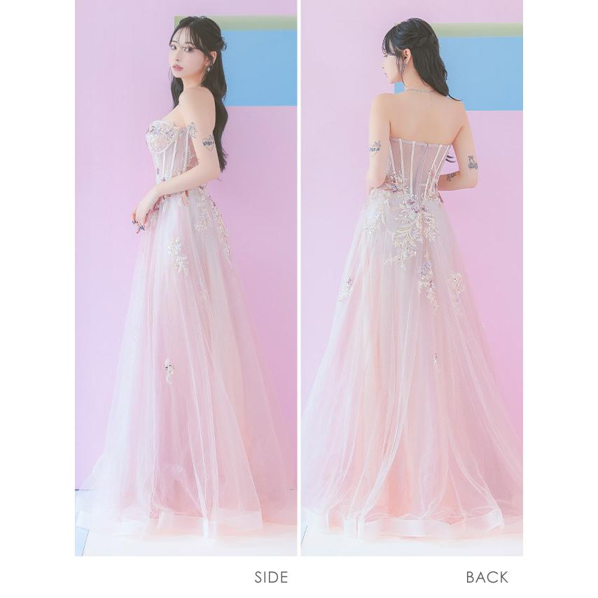Tika キャバドレス コルセットベアカラース パンコール フラワー Tika キャバドレス コルセットベアカラース パンコール フラワー